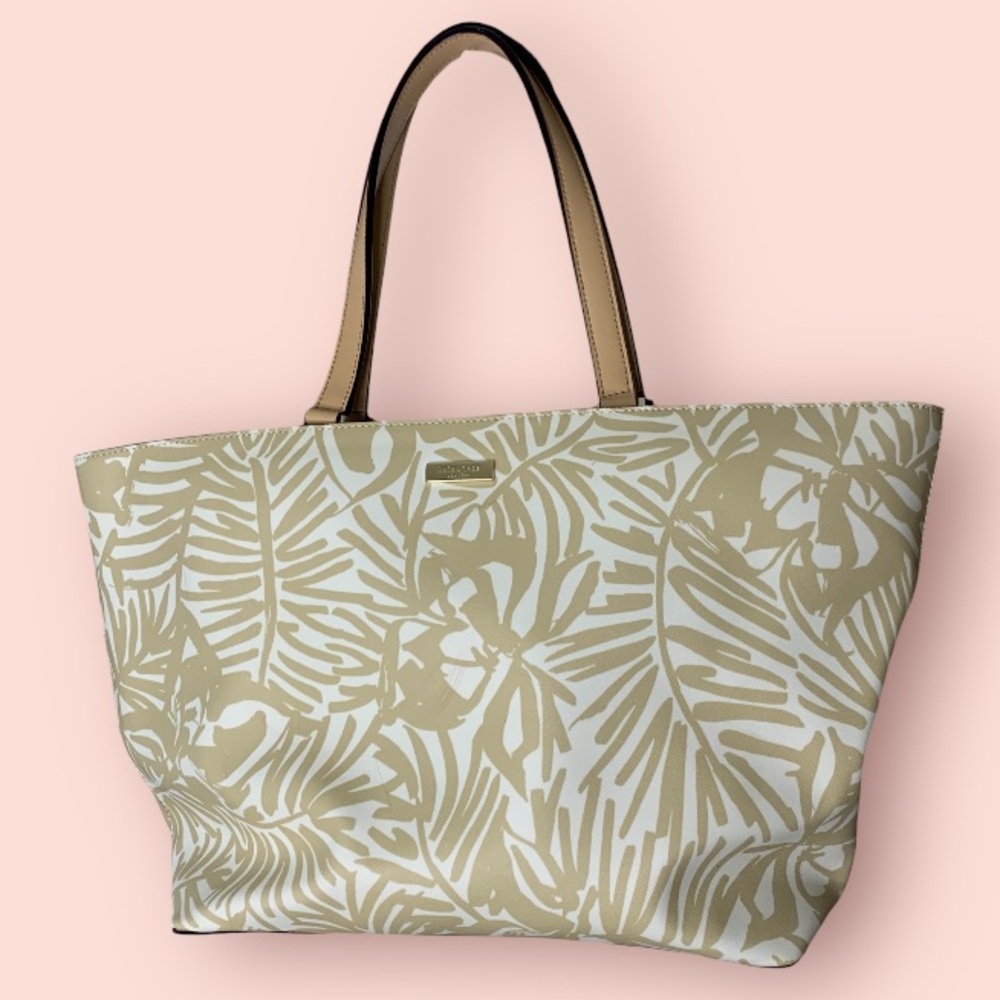 Kate Spade Palm Printed Tote Bag - Picture 1 of 16
